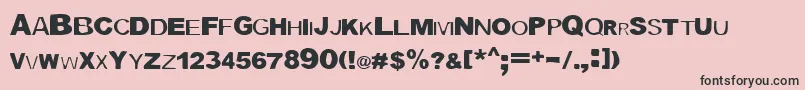 フォントBlocbl – ピンクの背景に黒い文字