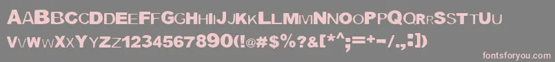 フォントBlocbl – 灰色の背景にピンクのフォント