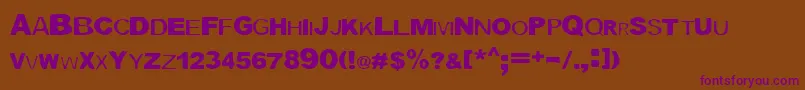 Шрифт Blocbl – фиолетовые шрифты на коричневом фоне