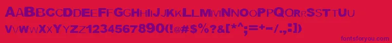 Blocbl Font – Purple Fonts on Red Background