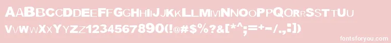 Blocbl Font – White Fonts on Pink Background