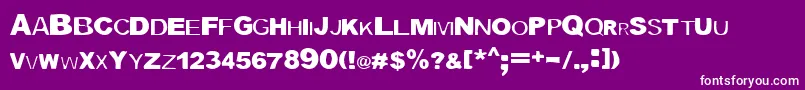 fuente Blocbl – Fuentes Blancas Sobre Fondo Morado