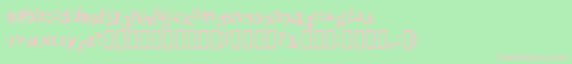 Smellvetica Font – Pink Fonts on Green Background