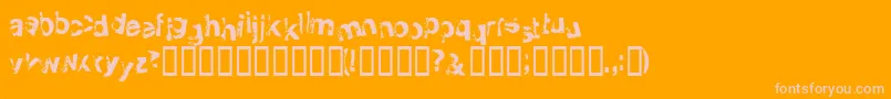 フォントSmellvetica – オレンジの背景にピンクのフォント
