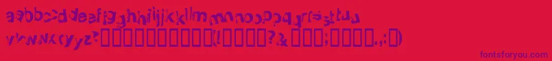 Smellvetica Font – Purple Fonts on Red Background