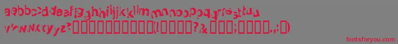Smellvetica Font – Red Fonts on Gray Background