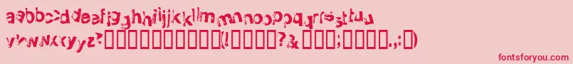 Smellvetica Font – Red Fonts on Pink Background
