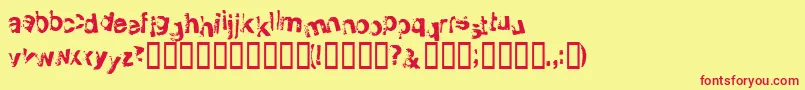 fuente Smellvetica – Fuentes Rojas Sobre Fondo Amarillo