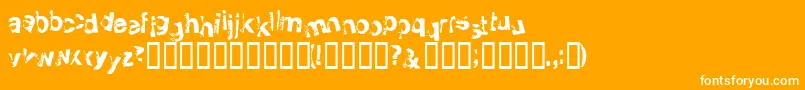 Smellvetica Font – White Fonts on Orange Background