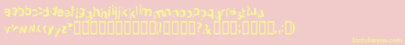 Smellvetica Font – Yellow Fonts on Pink Background