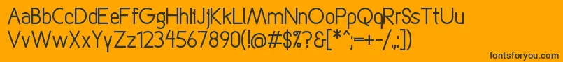 StraightforwardRegular Font – Black Fonts on Orange Background