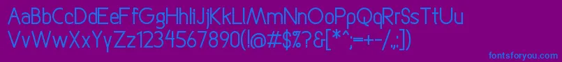 StraightforwardRegular Font – Blue Fonts on Purple Background