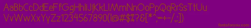 StraightforwardRegular Font – Brown Fonts on Purple Background