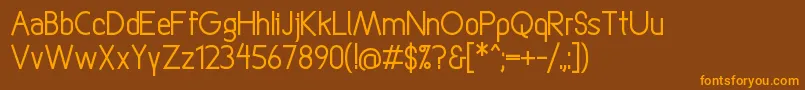StraightforwardRegular Font – Orange Fonts on Brown Background