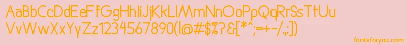 StraightforwardRegular Font – Orange Fonts on Pink Background
