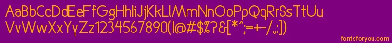 StraightforwardRegular Font – Orange Fonts on Purple Background