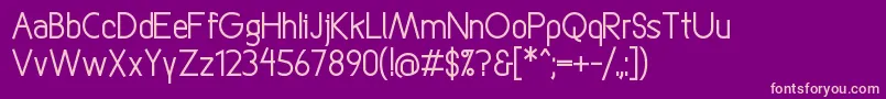 StraightforwardRegular Font – Pink Fonts on Purple Background