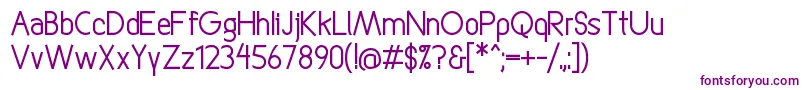 StraightforwardRegular Font – Purple Fonts on White Background