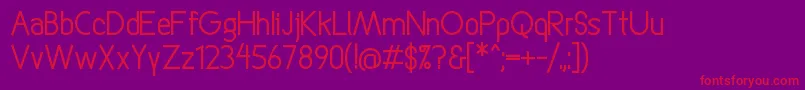 StraightforwardRegular Font – Red Fonts on Purple Background