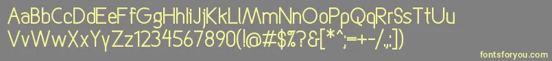 StraightforwardRegular Font – Yellow Fonts on Gray Background