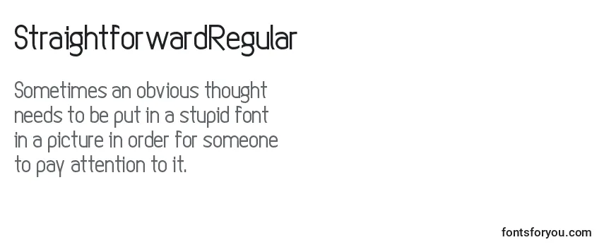 StraightforwardRegular Font