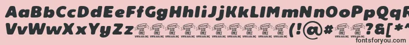 ReelerPersonaluse Font – Black Fonts on Pink Background