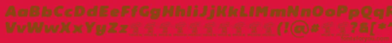 Шрифт ReelerPersonaluse – коричневые шрифты на красном фоне