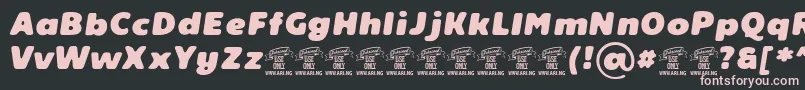ReelerPersonaluse Font – Pink Fonts on Black Background