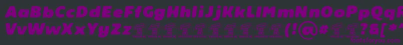ReelerPersonaluse-fontti – violetit fontit mustalla taustalla