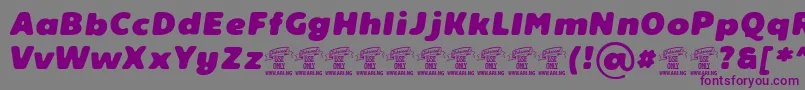 ReelerPersonaluse-fontti – violetit fontit harmaalla taustalla