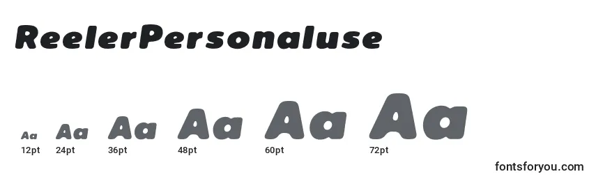 ReelerPersonaluse Font Sizes