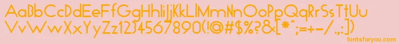 GeoRegular Font – Orange Fonts on Pink Background