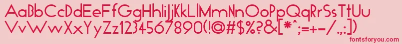 GeoRegular Font – Red Fonts on Pink Background