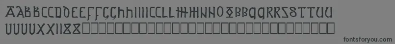 フォントAngloSaxonProject – 黒い文字の灰色の背景