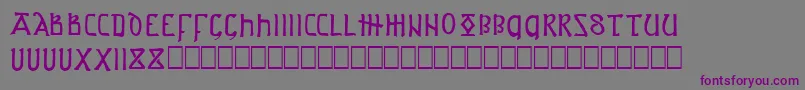 Шрифт AngloSaxonProject – фиолетовые шрифты на сером фоне