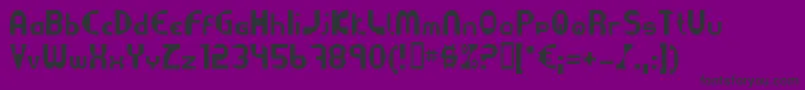 Datacut Font – Black Fonts on Purple Background