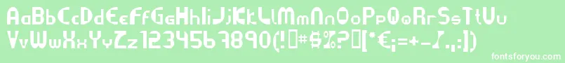 Datacut Font – White Fonts on Green Background