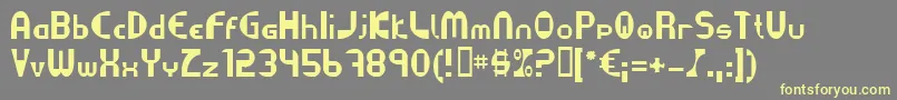 Datacut Font – Yellow Fonts on Gray Background