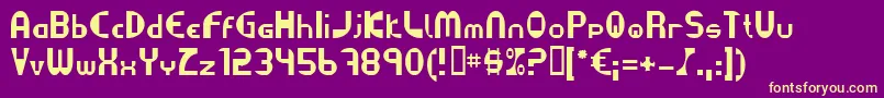 Datacut Font – Yellow Fonts on Purple Background