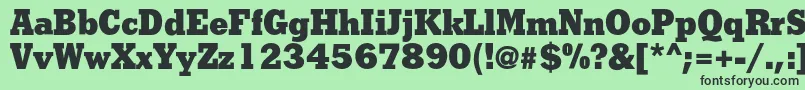 Shakulac Font – Black Fonts on Green Background