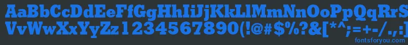 Shakulac Font – Blue Fonts on Black Background