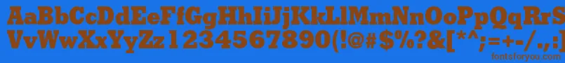 Shakulac Font – Brown Fonts on Blue Background