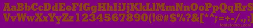 Shakulac-Schriftart – Braune Schriften auf violettem Hintergrund