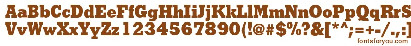 フォントShakulac – 白い背景に茶色のフォント