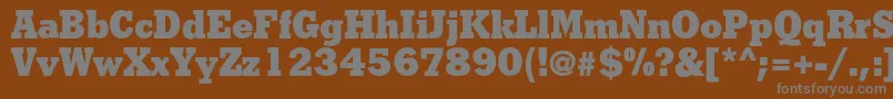 Shakulac Font – Gray Fonts on Brown Background