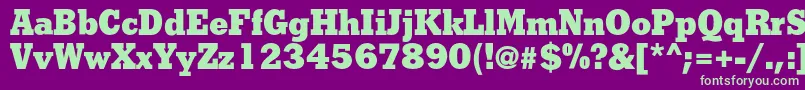 Shakulac Font – Green Fonts on Purple Background