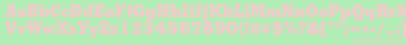 Shakulac Font – Pink Fonts on Green Background