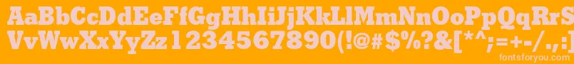 フォントShakulac – オレンジの背景にピンクのフォント