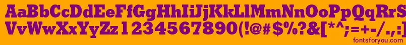 Shakulac Font – Purple Fonts on Orange Background