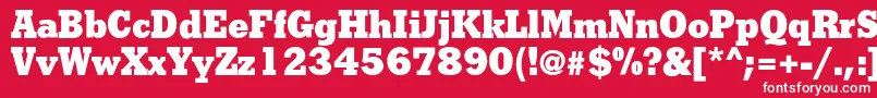 Shakulac Font – White Fonts on Red Background